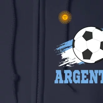 Argentine Soccer Argentinian Football Argentina Futbol Full Zip Hoodie