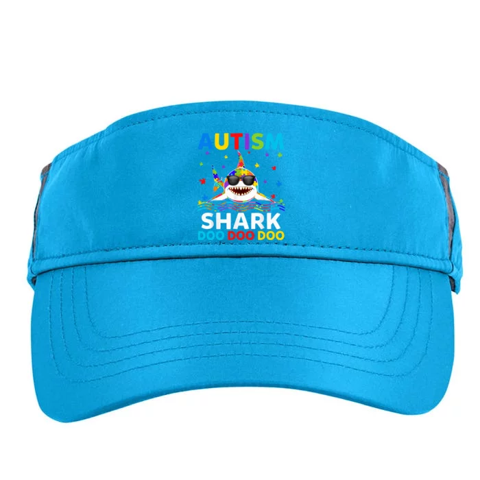 Autism Shark Awareness Rainbow Puzzle Do Sharks Mommy Great Gift Adult Drive Performance Visor