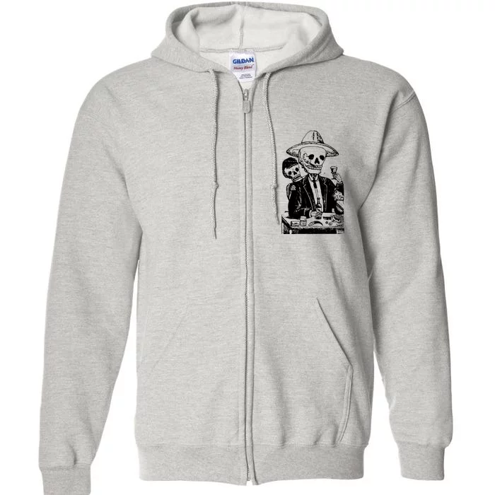 Alcoholic Skull Full Zip Hoodie