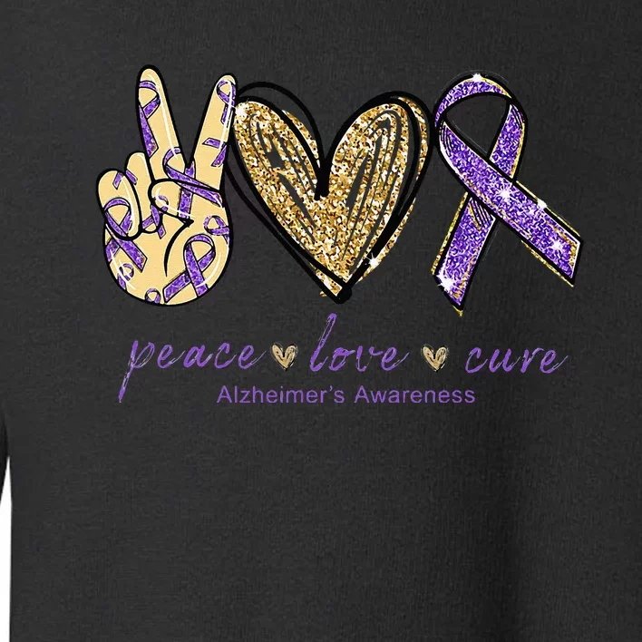 Alzheimer S Awareness Peace Love Cure Toddler Sweatshirt