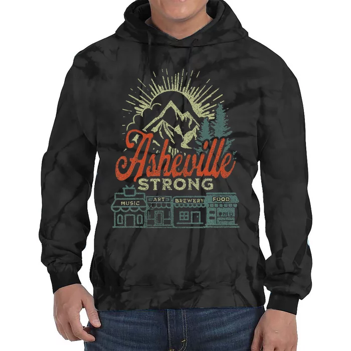 Asheville Strong Asheville North Carolina Tie Dye Hoodie