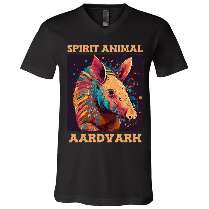 Aardvark Spirit Animal V-Neck T-Shirt