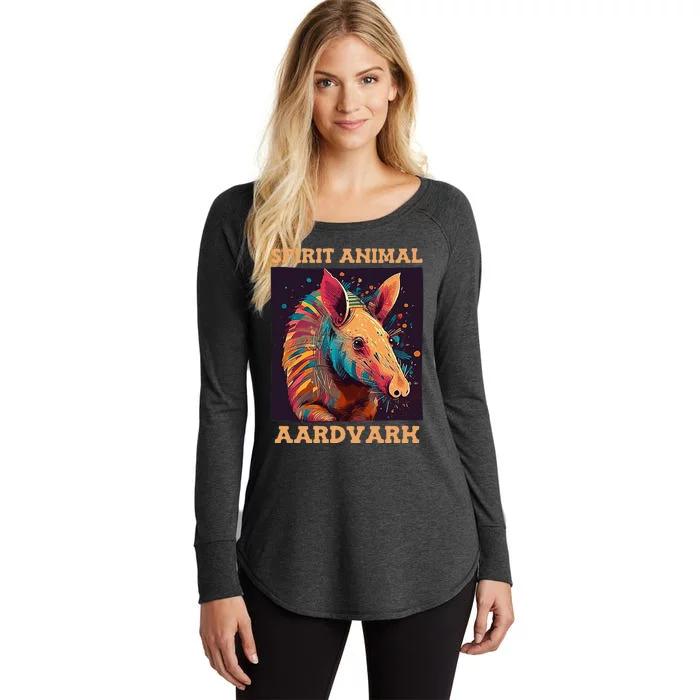 Aardvark Spirit Animal Women's Perfect Tri Tunic Long Sleeve Shirt