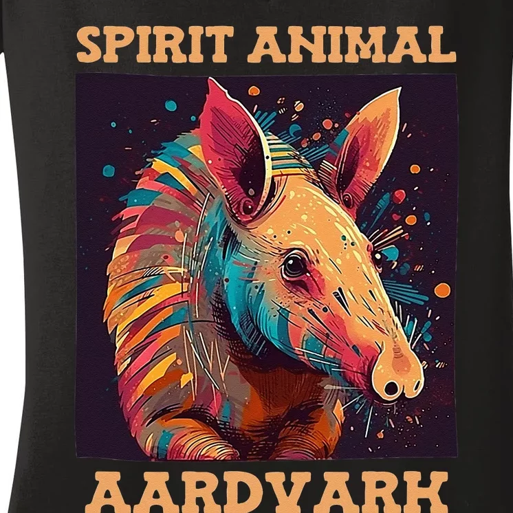 Aardvark Spirit Animal Women's V-Neck T-Shirt