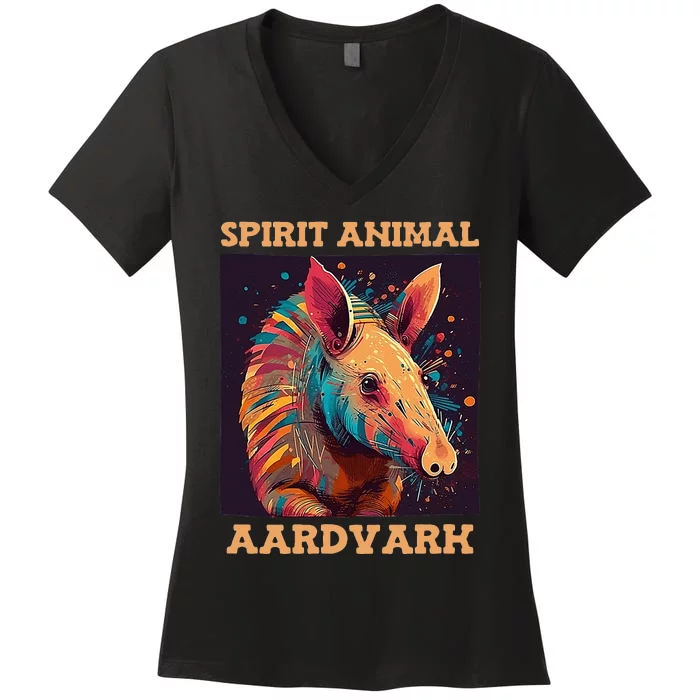 Aardvark Spirit Animal Women's V-Neck T-Shirt