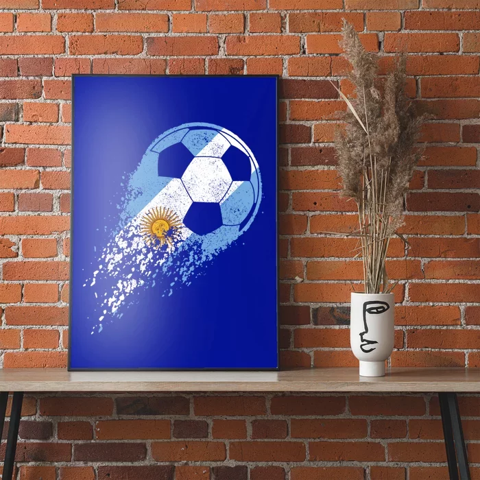 Argentina Soccer Argentinian Flag Pride Soccer Player Gift Poster