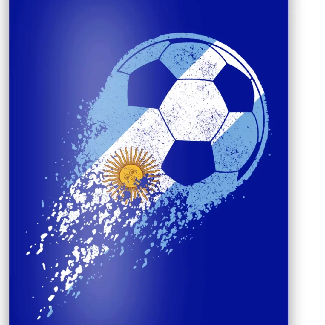 Argentina Soccer Argentinian Flag Pride Soccer Player Gift Poster