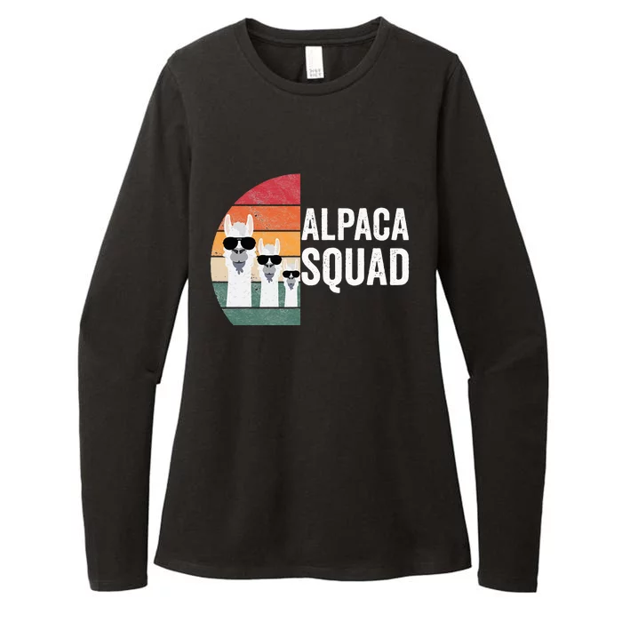 Alpaca Squad Apparel Llama Lovers Friendship Cute Alpacas Womens CVC Long Sleeve Shirt