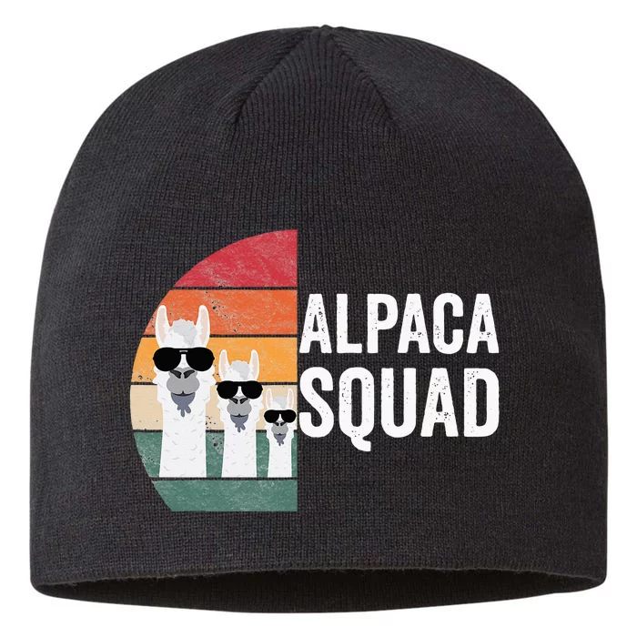 Alpaca Squad Apparel Llama Lovers Friendship Cute Alpacas 8 1/2in Sustainable Knit Beanie