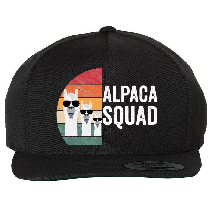 Alpaca Squad Apparel Llama Lovers Friendship Cute Alpacas Wool Snapback Cap