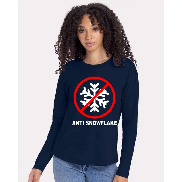 Anti Snowflake Womens Cotton Relaxed Long Sleeve T-Shirt