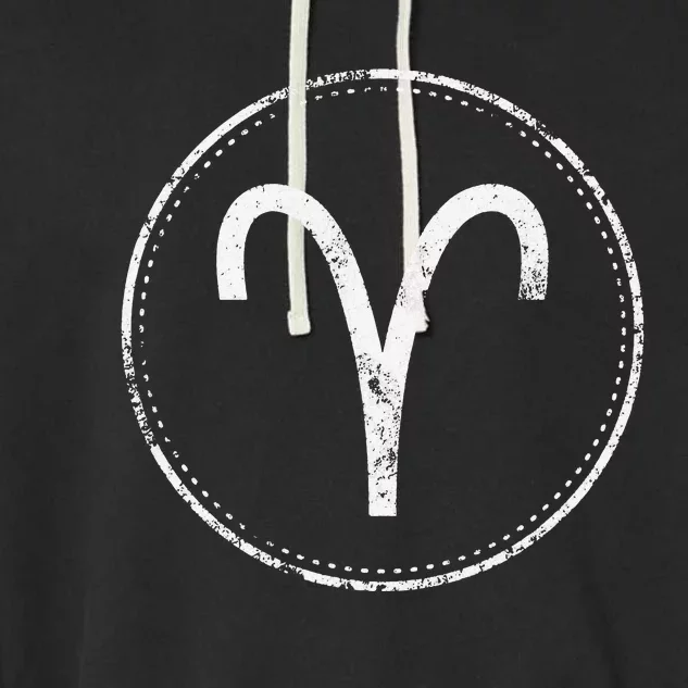 Aries Sign – Astrology Zodiac Garment-Dyed Fleece Hoodie