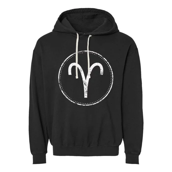 Aries Sign – Astrology Zodiac Garment-Dyed Fleece Hoodie