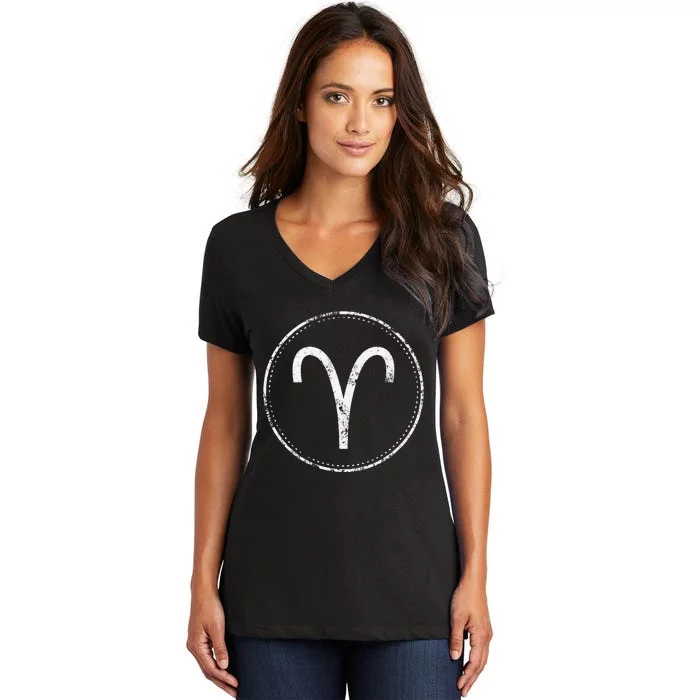 Aries Sign – Astrology Zodiac Women's V-Neck T-Shirt