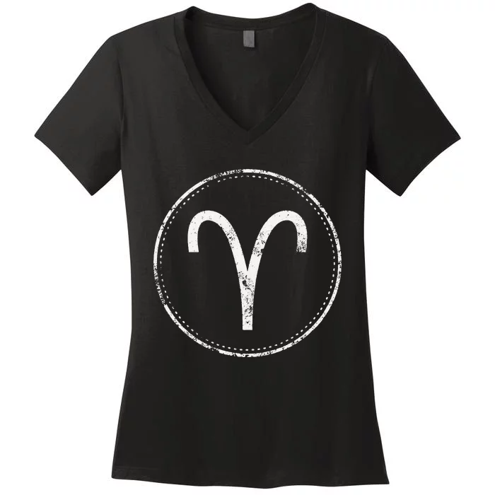 Aries Sign – Astrology Zodiac Women's V-Neck T-Shirt