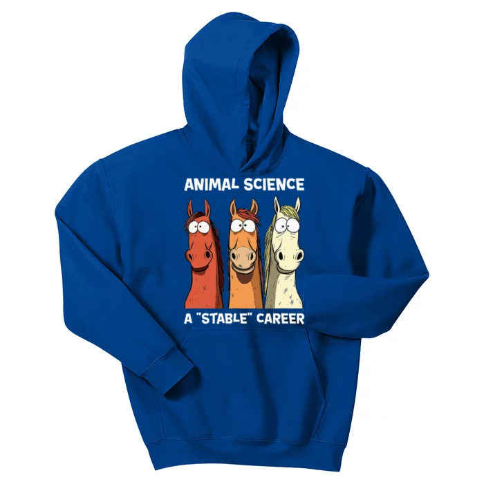 Animal Science A Stable Career Kids Hoodie