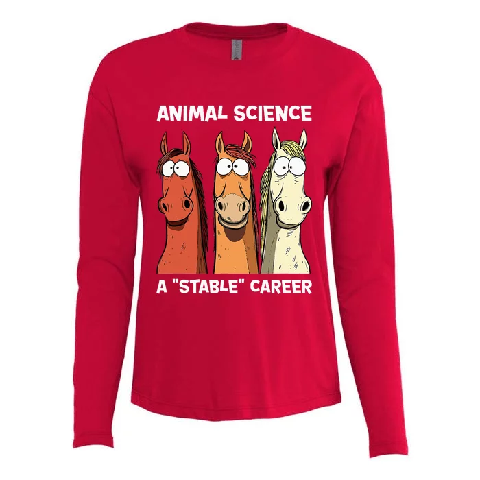 Animal Science A Stable Career Womens Cotton Relaxed Long Sleeve T-Shirt