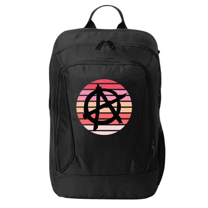 Anarchy Sign, Anti Establishment, Punk Rock Music Lovers City Backpack