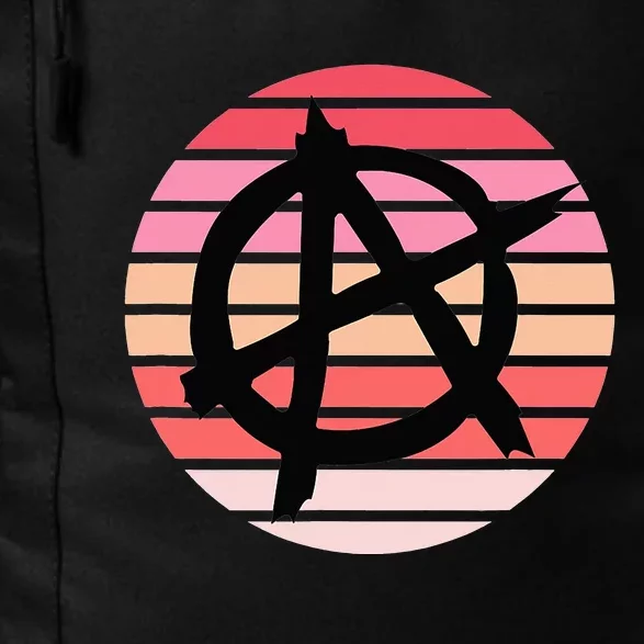 Anarchy Sign, Anti Establishment, Punk Rock Music Lovers Daily Commute Backpack