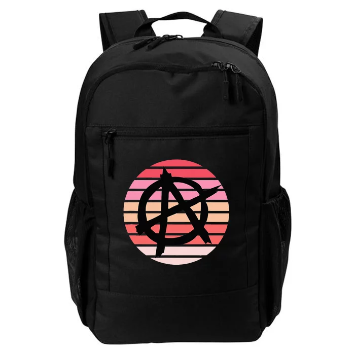 Anarchy Sign, Anti Establishment, Punk Rock Music Lovers Daily Commute Backpack