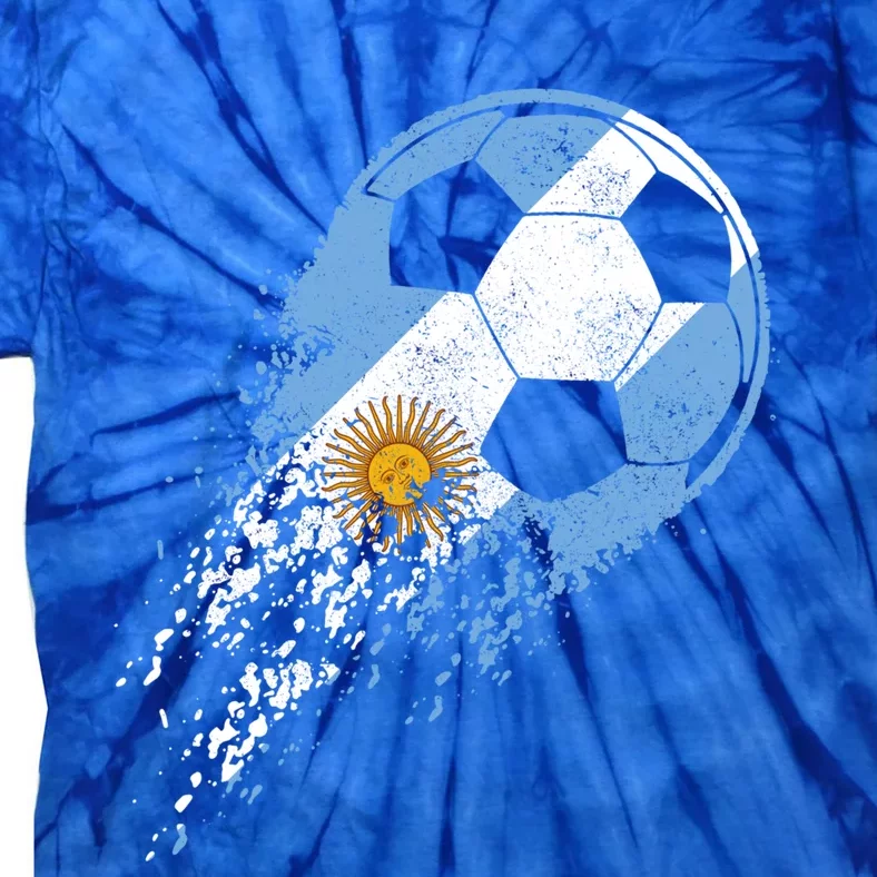 Argentina Soccer Argentinian Flag Pride Soccer Player Gift Tie-Dye T-Shirt