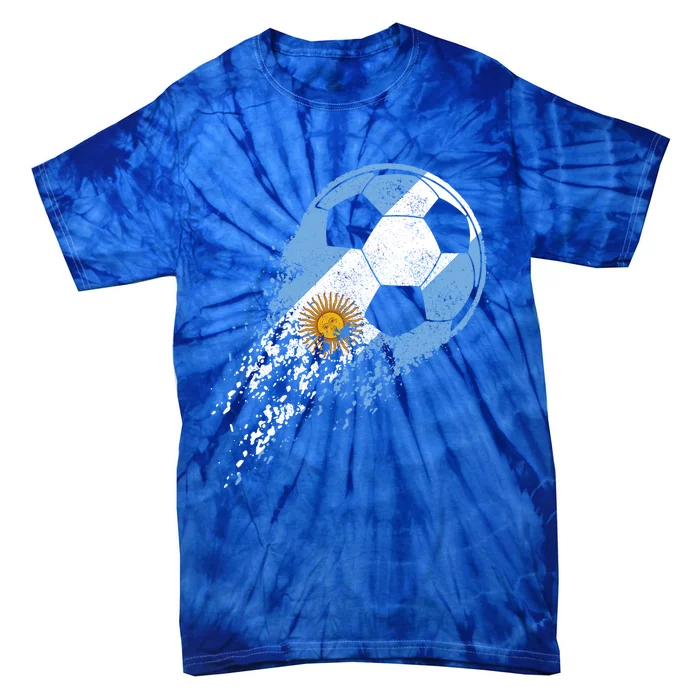 Argentina Soccer Argentinian Flag Pride Soccer Player Gift Tie-Dye T-Shirt