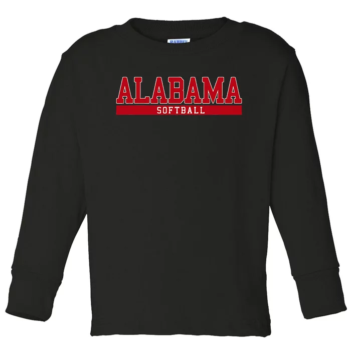 Alabama Softball Toddler Long Sleeve Shirt