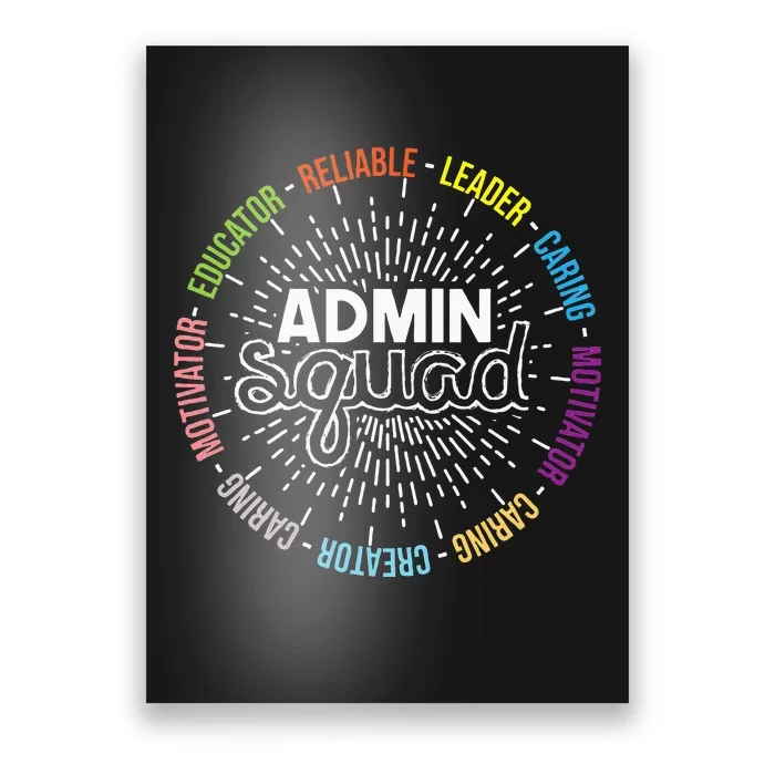 Admin Squad Administrative Assistant Office Secretary Poster