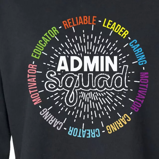 Admin Squad Administrative Assistant Office Secretary Cropped Pullover Crew