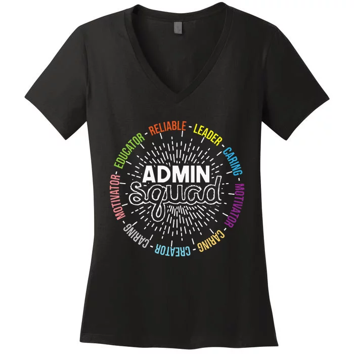 Admin Squad Administrative Assistant Office Secretary Women's V-Neck T-Shirt