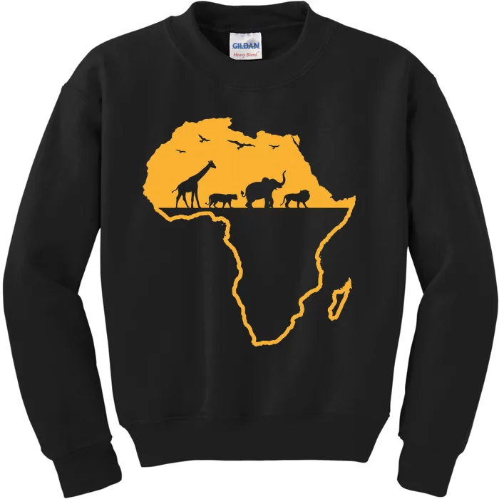 Africa Safari African Wild Animals Environment National Park Kids Sweatshirt