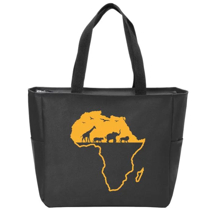 Africa Safari African Wild Animals Environment National Park Zip Tote Bag