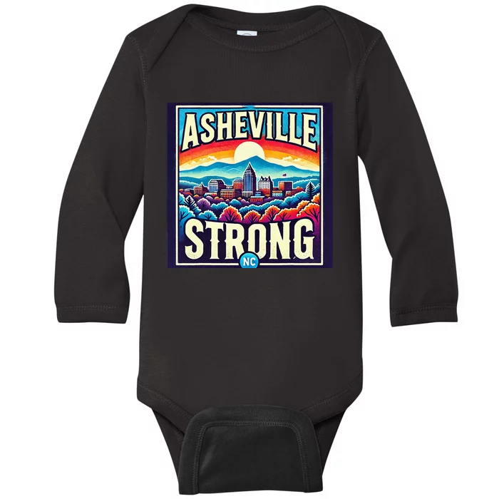 Asheville Strong Asheville North Carolina Baby Long Sleeve Bodysuit