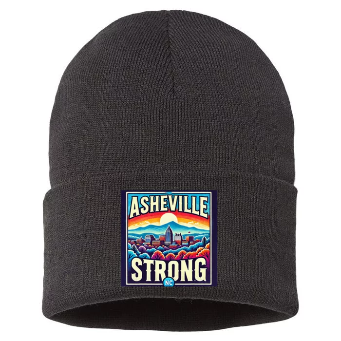 Asheville Strong Asheville North Carolina Sustainable Knit Beanie