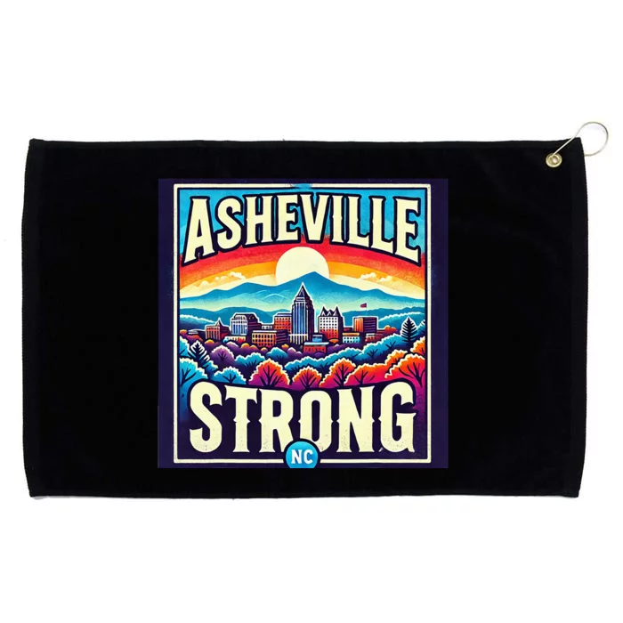 Asheville Strong Asheville North Carolina Grommeted Golf Towel