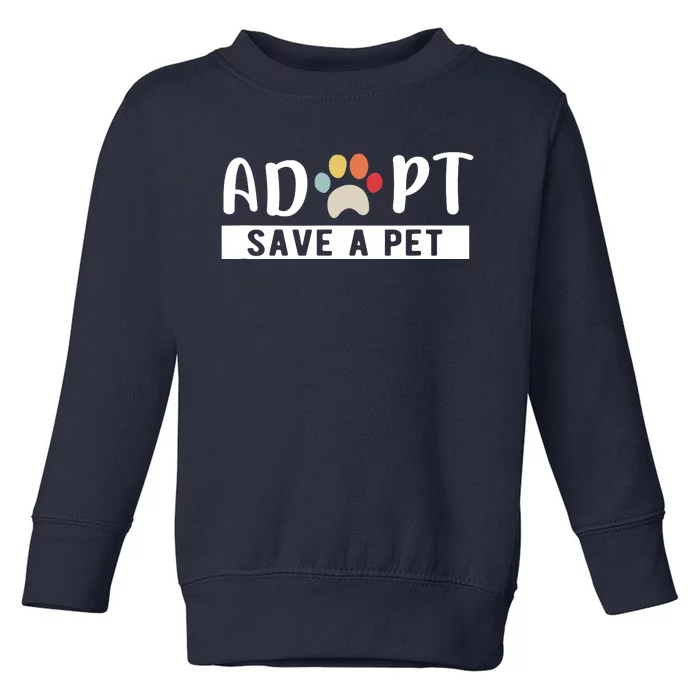 Adopt Save A Pet Cat And Dog Animals Rescue Toddler Sweatshirt