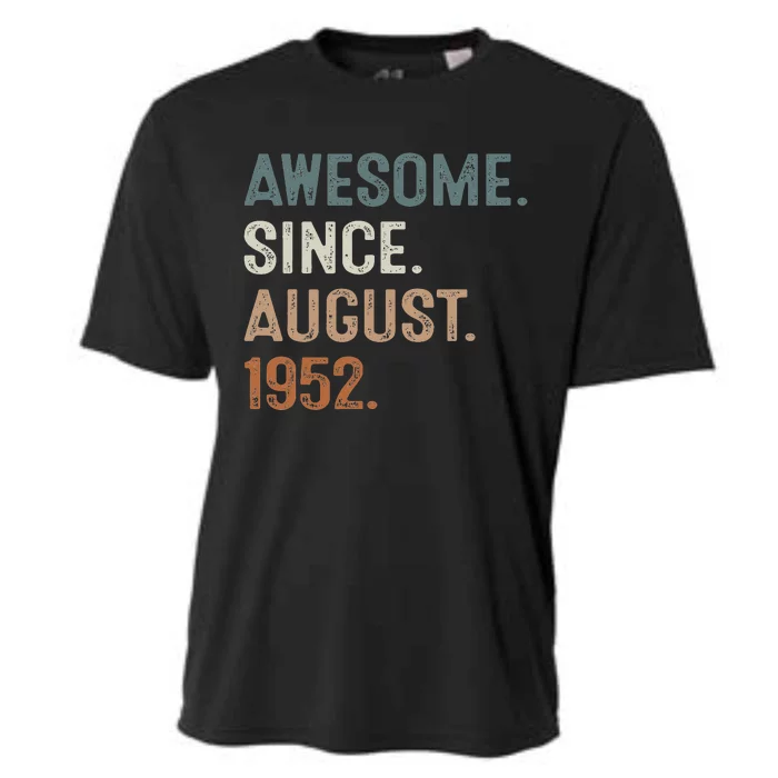 Awesome Since August 1952 71st Birthday Gift 71 Year Old Cooling Performance Crew T-Shirt