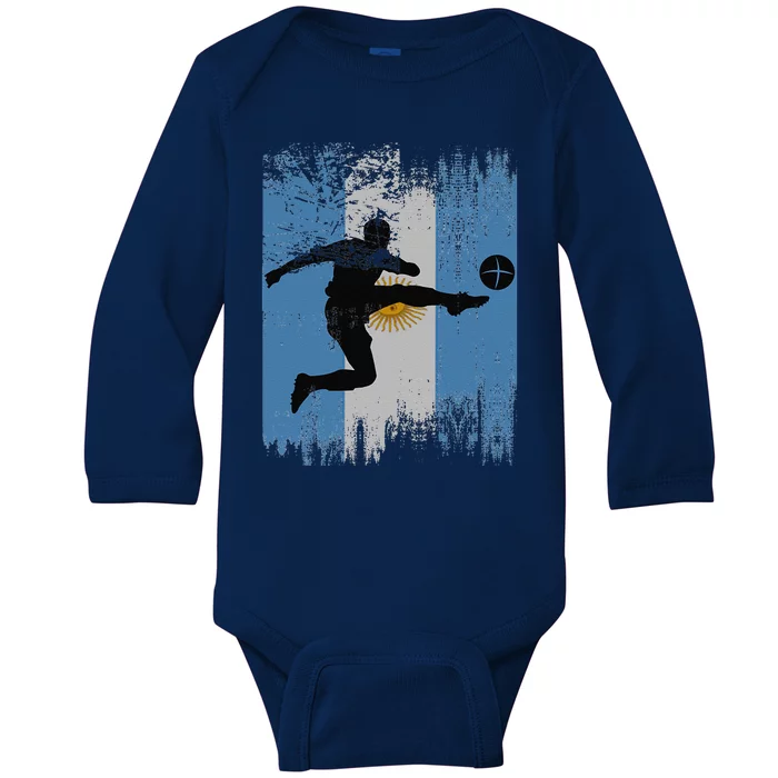 Argentina Soccer Argentina Football Argentina Futbol Baby Long Sleeve Bodysuit