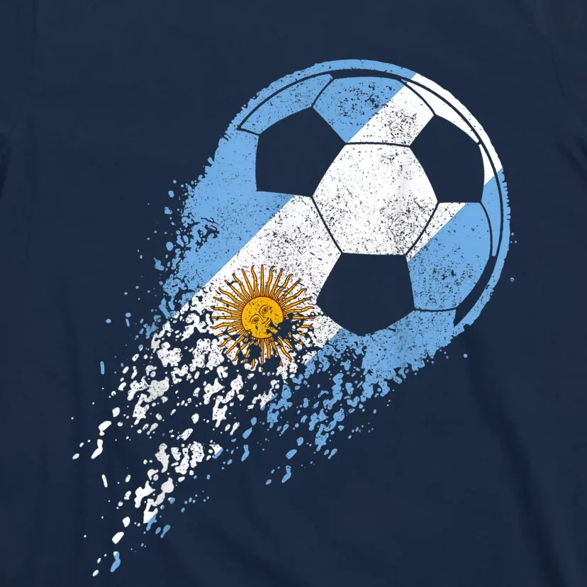 Argentina Soccer Argentinian Flag Pride Soccer Player T-Shirt