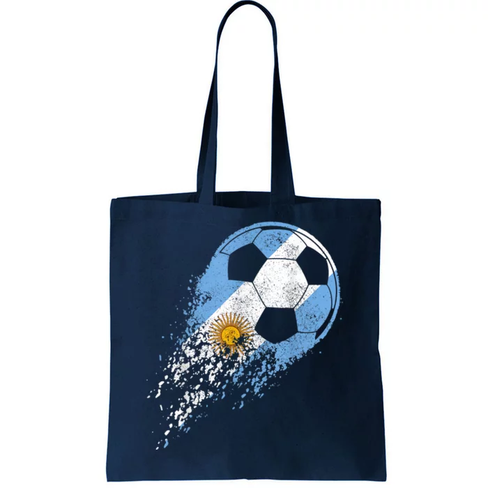 Argentina Soccer Argentinian Flag Pride Soccer Player Tote Bag