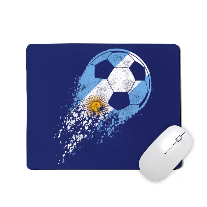 Argentina Soccer Argentinian Flag Pride Soccer Player Mousepad