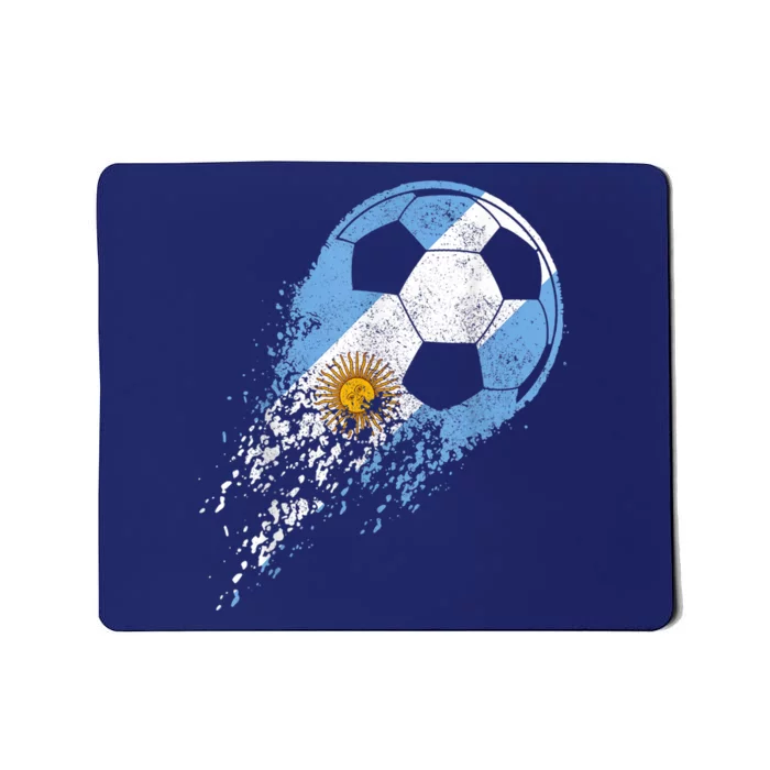 Argentina Soccer Argentinian Flag Pride Soccer Player Mousepad