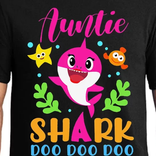 Auntie Shark Auntie Shark Lover Family Mother's Day Pajama Set