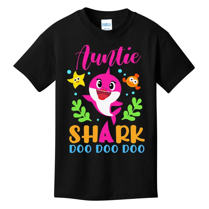 Auntie Shark Auntie Shark Lover Family Mother's Day Kids T-Shirt