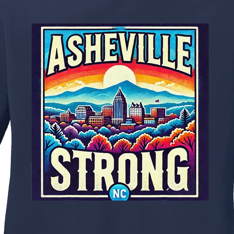 Asheville Strong Asheville North Carolina Ladies Long Sleeve Shirt