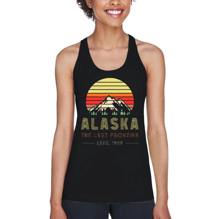 Alaska Souvenirs Alaska Family Friends Group Women's Racerback Tank