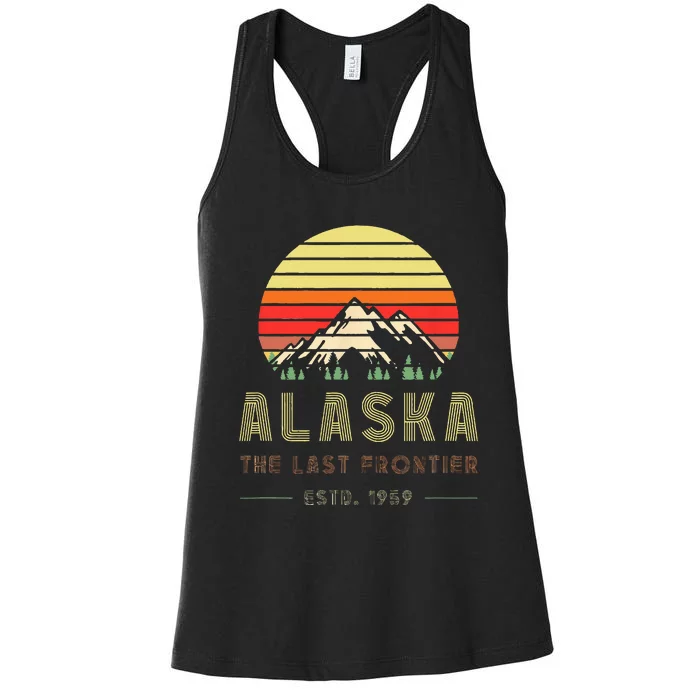 Alaska Souvenirs Alaska Family Friends Group Women's Racerback Tank