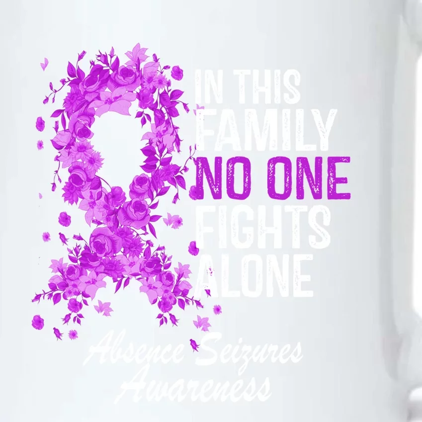 Absence Seizures Awareness Cute Gift Purple Flower Ribbon Cool Gift Black Color Changing Mug