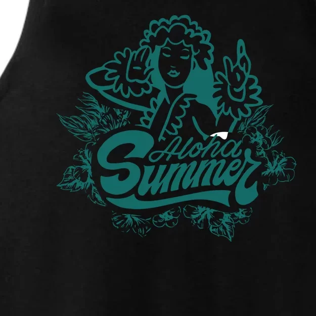 Aloha Summer Ladies Tri-Blend Wicking Tank