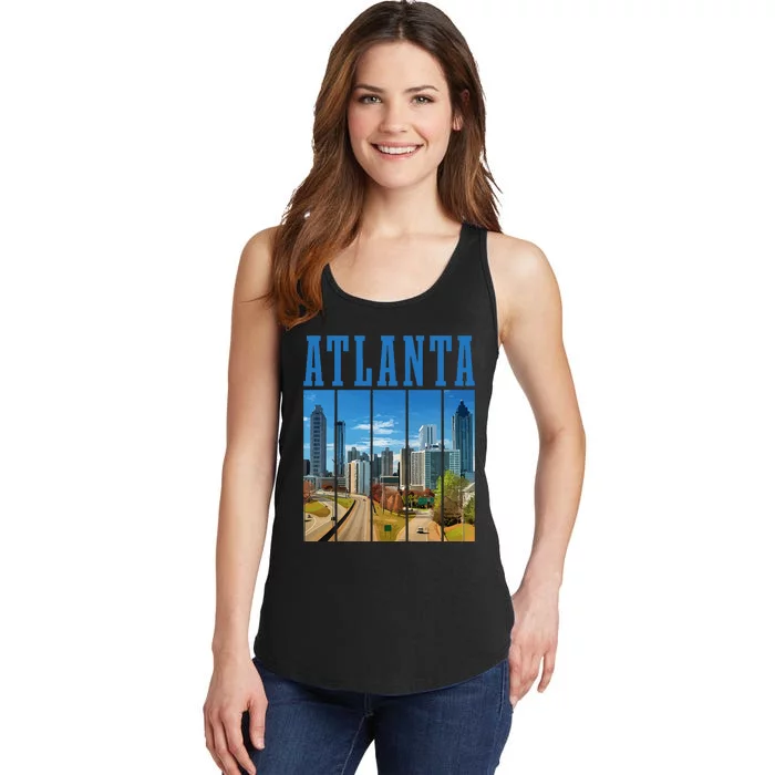 Atlanta Skyline ATL Georgia Vintage Pride Ladies Essential Tank